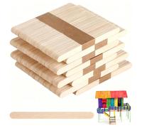 400 bastoncini legno - legnetti per lavoretti, bastoncini in legno fai da te, DIY per bambini, progetti artigianali e creativi, 114 mm x 10 mm x 2 mm
