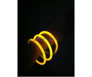 400 BRACCIALI ARANCIONI LUMINOSI FLUORESCENTI STARLIGHT BRACCIALETTI FLUO