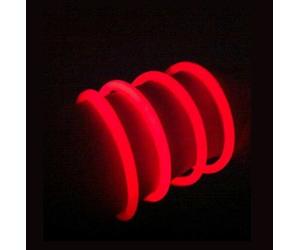 400 BRACCIALI ROSSI LUMINOSI FLUORESCENTI STARLIGHT BRACCIALETTI FLUO COLORATI