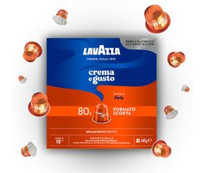 400 Capsule Caffè Lavazza Nespresso Alluminio Crema e Gusto FORTE (ex VIGOROSO)