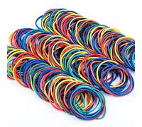 400 Elastici Colorati - Cartella di Cartelle con Elastici di Gomma Spessi e Forti (38 mm) per Scuola, Casa, Ufficio e Forniture Industriali
