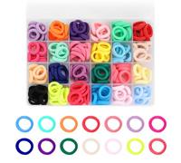 400 elastici colorati per capelli per bambini, morbidi elastici senza strappi, accessori per capelli per ragazze e neonati (diametro 2 cm)