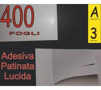 50 fogli di Carta adesiva patinata OPACA fotografica x stampante laser A2