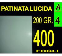 400 FOGLI 200 GR A4 CARTA PATINATA LUCIDA STAMPANTI LASER X CALENDARI