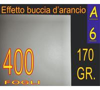400 FOGLI A6 GR 170 CARTA EFFETTO BUCCIA D'ARANCIO FOTO RUVIDA STAMPANTI LASER