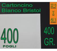 400 FOGLI CARTA CARTONCINO BIANCA COPERTINE BRISTOL X LASER INKJET A3+ 32,9X48,3