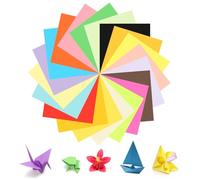 400 Fogli Carta per Origami 20 Colori Carta Origami 15 x 15 cm Cartas Pieghevole 80 g/m² Quadrata Cartas Colorata su Entrambi I Lati Origami Paper per Progetti di Artigianato Artistico Fai-Da-Te