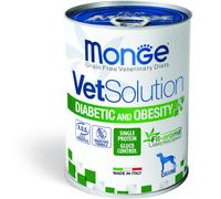 400 g Monge VetSolution Cane Diabetic e Obesity Alimento Dietetico Completo Cibo Umido per la Riduzione di Peso e Controllo dell'Apporto di Glucosio