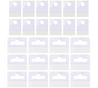 400 linguette adesive trasparenti da appendere, 4,6 x 3,6 cm, 7/8 "X 1-1/4", 2 dimensioni, foro rotondo e foro a forma di aeromobile, forti linguette autoadesive, gancio per etichette per articoli