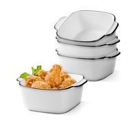 400 ml Pirofila da Forno, Set di 4 Mini Ceramiche di Cottura, Barattoli da Forno in Ceramica con Manici per a Aria Calda, Cassaforte a Microonde, 14,2 x 13 x 5,4 cm