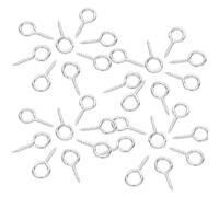400 occhielli a vite, ganci a vite argentati, piccole viti con occhiello, 6 mini viti a occhiello da 13 mm, viti a occhiello in metallo, viti a occhiello
