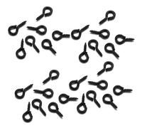 400 occhielli a vite, ganci a vite neri, piccole viti con occhiello, 6 mini viti a occhio di capra in metallo da 13 mm, viti a occhiello