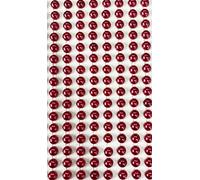 400 perle autoadesive da 6 mm, piccole perle rotonde da attaccare su perline adesive (rosso reale)