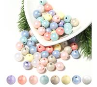400 perline acriliche da 8 mm, perline colorate da infilare, perline per bracciali, perline da infilare, perline per la creazione di gioielli fai da te, bracciali, collane fai da te