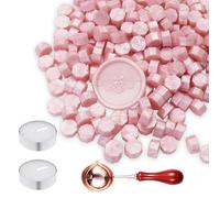 400 perline di cera per sigillo, per confezioni regalo, inviti di nozze, busta personale (polvere di perla)