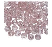 400 perline rotonde sfaccettate in cristallo da 4 mm, colore verde (rosa, 6 mm)