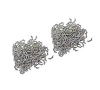 400 perline sfuse a forma di mini ali d'angelo in argento per la creazione