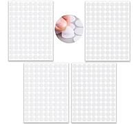 400 Pezzi 200 Pair Tondini Adesivi Tondo,Tondini Adesivi in,Punti Autoadesivi Con,Forti e robusti,Monete Appiccicoso da 10 mm(Bianco)
