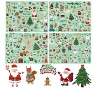 400 Pezzi Adesivi Natalizi Bambini, Duvabien Sticker Natalizi Fai da te per Bambini, Adesivi Decorazioni Natalizie per Scatole Regalo Libri Biglietti di Auguri Buste Album