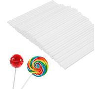 400 Pezzi Bastoncini per Cake Pops, 10cm, per Cakepop, Caramelle Arcobaleno