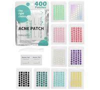 400 Pezzi Cerotti Brufoli, Pimple Patch Brufoli, Stelline Invisibili Idrocolloide Acne Pimple, 2-In-1 Cerotti Per Brufoli Viso con 10 Tamponi Imbevuti di Alcol e Pinzette