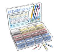 400 Pezzi Connettori Termoretraibili Saldanti,7 Taglie Connettori Elettrici, con Guaina Termorestringente,Saldatura Seal Connettori Elettrici Impermeabili Wire Terminals, per Auto Moto