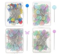 400 pezzi creativi a testa piatta perni dritti aghi dritti per quilting spille