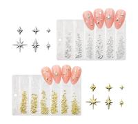 400 Pezzi Di Gioielli Per Unghie, Materiali Per Nail Art Fai Da Te, Decorazioni Per Unghie A Stella, Gioielli Per Unghie Glitterati, Gioielli Per Nail Art