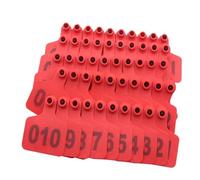 400 pezzi di marche auricolari per bestiame in PE per capre, bovini, ovini, suini, cani, cervi, allevamenti con numero 001-100/101-200/201-300/301-400 (blu, giallo, rosso, verde, arancione, rosa)
