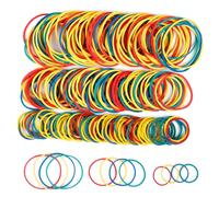 400 Pezzi Elastici Ufficio Grandi Assortiti Dimensioni 25/38/50mm per Lavoro Ufficio Cucine Banca Carta Banconote, Nero