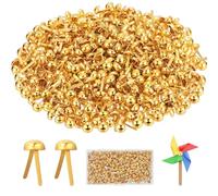 400 Pezzi Fermacampioni, 8mm Fermacampioni Piccoli Oro con Casella, Rotondo Riutilizzabile Ferma Campione per La Scuola Ufficio Carta Lettera Clip Craft Fai da Te