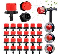400 Pezzi Gocciolatori Irrigazione, EBANKU 1/4 Inch Kit Irrigazione Automatica, Ugelli Irrigazione per Vasi, Irrigazione A Goccia, Irrigatori da Giardino, Impianto Irrigazione Giardino (rosso)