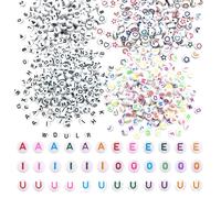 400 pezzi lettere per braccialetti A-Z, perline per fare bracciali, perline per amicizia, modello numerico per la fabbricazione di gioielli, braccialetti fai da te, collane, portachiavi