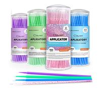 400 pezzi Mikroaplikatory Pennello Estensione Ciglia Per Trucco, Cura Dentale E Orale Testa Pieghevole Microbrush Monouso (MicrobrusH)