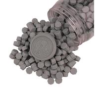 400 Pezzi Perline di Ceralacca per Timbro Sigillo di Cera, Perline di Sigillo di Cera PORXFLY Ottime per Inviti di Nozze, Pacchetti di Vino, Buste per Biglietti, Confezioni Regalo (Grigio)