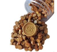 400 Pezzi Perline di Ceralacca per Timbro Sigillo di Cera, Perline di Sigillo di Cera PORXFLY Ottime per Inviti di Nozze, Pacchetti di Vino, Buste per Biglietti, Confezioni Regalo (Oro)