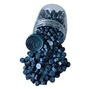 400 Pezzi Perline di Ceralacca per Timbro Sigillo di Cera, Perline di Sigillo di Cera PORXFLY Ottime per Inviti di Nozze, Pacchetti di Vino, Buste per Biglietti, Confezioni Regalo (Blu scuro)