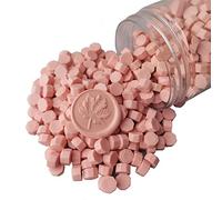 400 Pezzi Perline di Ceralacca per Timbro Sigillo di Cera, Perline di Sigillo di Cera PORXFLY Ottime per Inviti di Nozze, Pacchetti di Vino, Buste per Biglietti, Confezioni Regalo (Rosa chiaro)