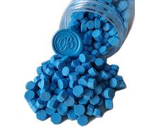 400 Pezzi Perline di Ceralacca per Timbro Sigillo di Cera, Perline di Sigillo di Cera PORXFLY Ottime per Inviti di Nozze, Pacchetti di Vino, Buste per Biglietti, Confezioni Regalo (Blu)