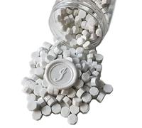 400 Pezzi Perline di Ceralacca per Timbro Sigillo di Cera, Perline di Sigillo di Cera PORXFLY Ottime per Inviti di Nozze, Pacchetti di Vino, Buste per Biglietti, Confezioni Regalo (Bianco)