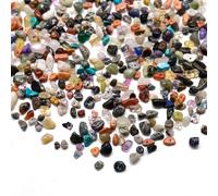 400 pezzi Perline di pietra naturale irregolari con foro per infilarle, pietre preziose con chip, pietre con foro per gioielli, cristalli, pietre per fai da te, pietre preziose per gioielli