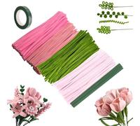 400 Pezzi Scovolini Colorati per Lavoretti, Set per Scovolini Colorati per Lavoretti Fiori, Pipe Cleaners for Art, Fiore di Girasole per Pulisci Pipa, Per Progetti Creativi Fai Da Te E Decorazioni