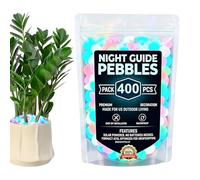 400 pietre luminose, alimentate a energia solare, artificiali, decorazione | Pietre luminose per giardino e esterni, laghetti, paesaggi, cortili, vialetti, terrazze, esterni, acquari