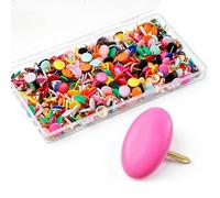 400 puntine rotonde in plastica per pollice, testa arrotondata, puntine per bacheca, per mappe, ufficio, foto, parete, bacheca, uso personale