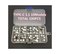 400 Pz/ 10 Modelli Type-C USB Dock di Ricarica Connettori Mix 6 Pin e 16 Pin Uso per il Telefono e Kit di Riparazione del Prodotto Digitale