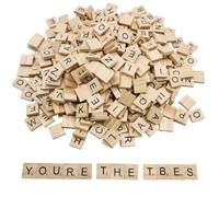 400 Pz Lettere di Legno per Scrabble, Dalla A alla Z con Numeri, 20x18x5 mm
