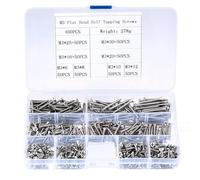 400 pz/scatola M3 Croce Testa Piatta Autofilettante Vite Assortimento Kit Filo Legno Chiodo Vite Set FAI DA TE Testa svasata Smal Scres