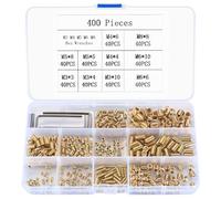 400 Pz Viti Senza Testa, M3/M4/M5/M6/M8 Grani Viti a Testa Esagonale, Viti per Legno, Viti a Brugola, Viti a Testa Esagonale Incassata per Maniglie Porte, Rubinetto, con 5 Chiave a Brugola