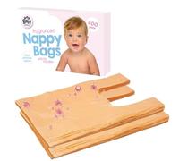 400 sacchetti usa e getta per pannolini, profumati al limone, linguette facili da legare, smaltimento dei pannolini, blocco degli odori, prodotto sanitario, dimensioni 31 cm