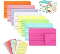 400 SCHEDE (8 confezioni) A LINEE - 8 colori - Carte per ripasso 5x3" [127x77mm] - Schede multicolori per ufficio, scuola, casa - Rif. PAP06MX400